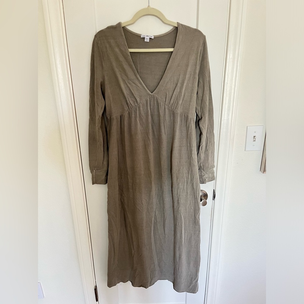 James Perse Empire Waist Long Sleeve Dress - Size 2 (Medium)